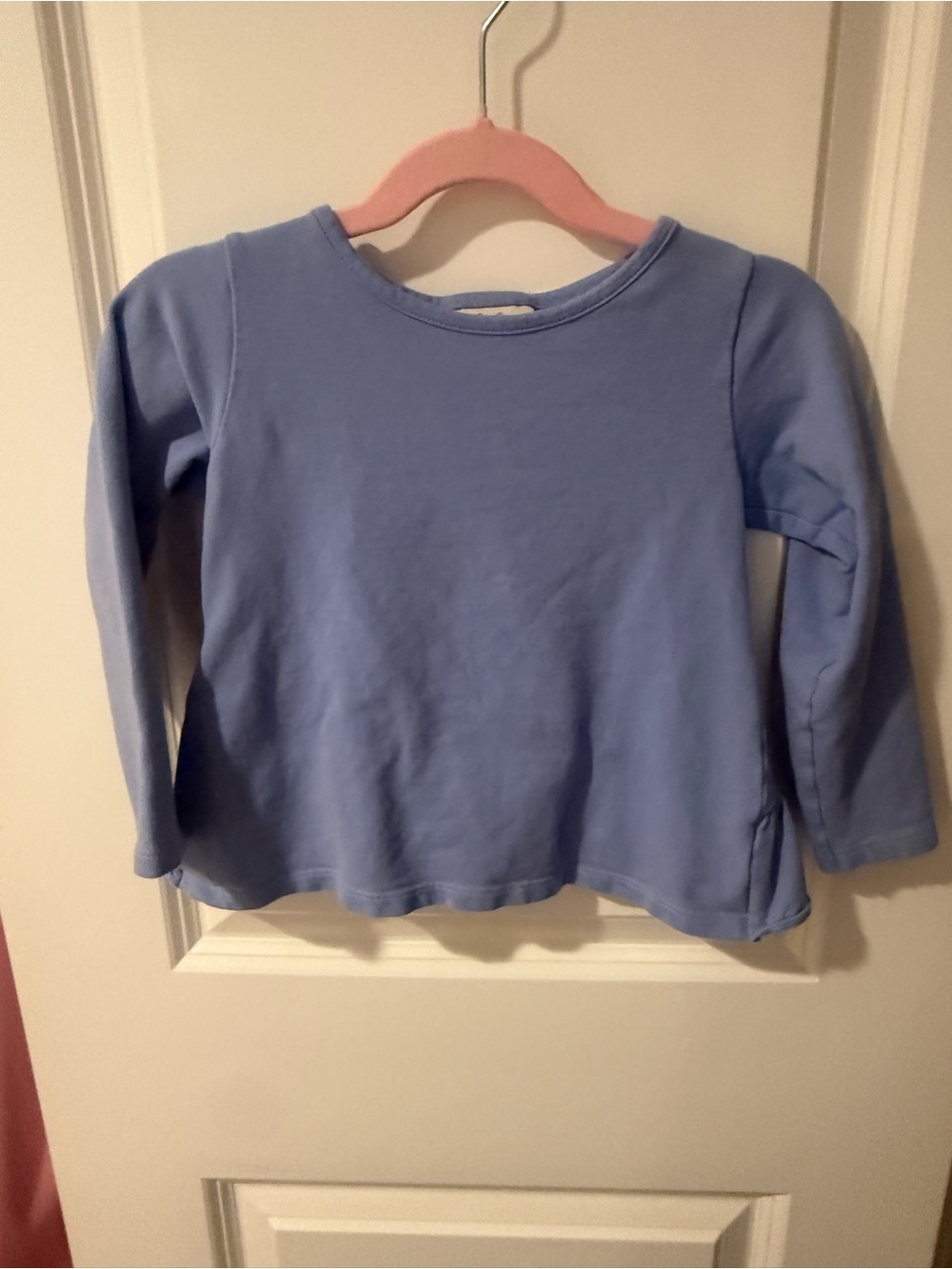 💙 The Beaufort Bonnet Company Girls Light Blue Long Sleeve Top Ruffle Back 💕